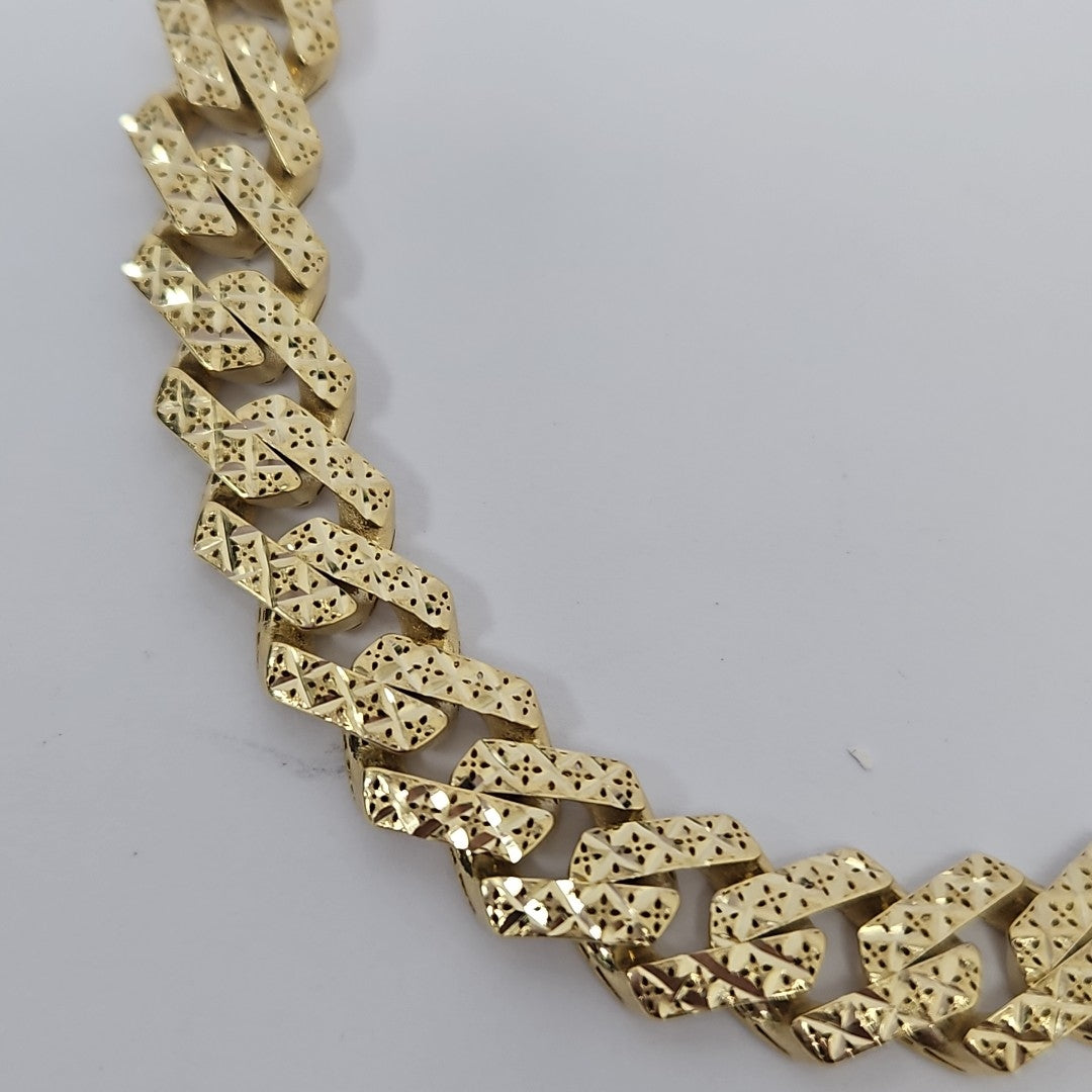PULSERA CABALLERO MONACO ORO 10K 12.3 (NUEVO)