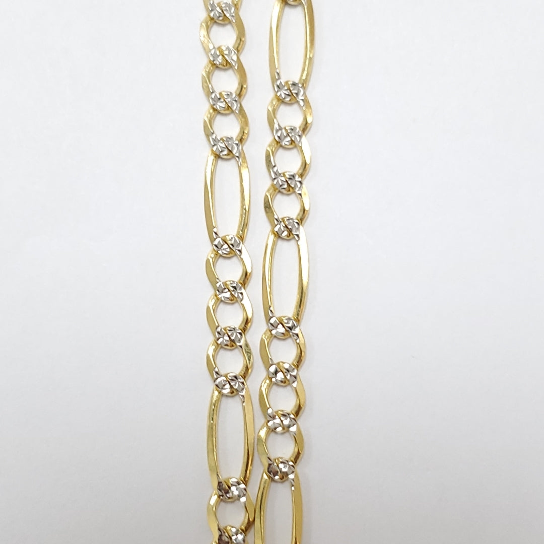 CADENAS CARTIER 3*1 DIAMANTADA ORO 10K 17.1 (NUEVO)