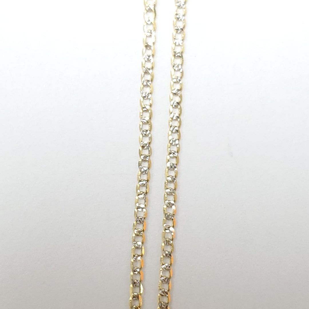 CADENAS BARBADA DIAMANTADA ORO 14K 2 (NUEVO)