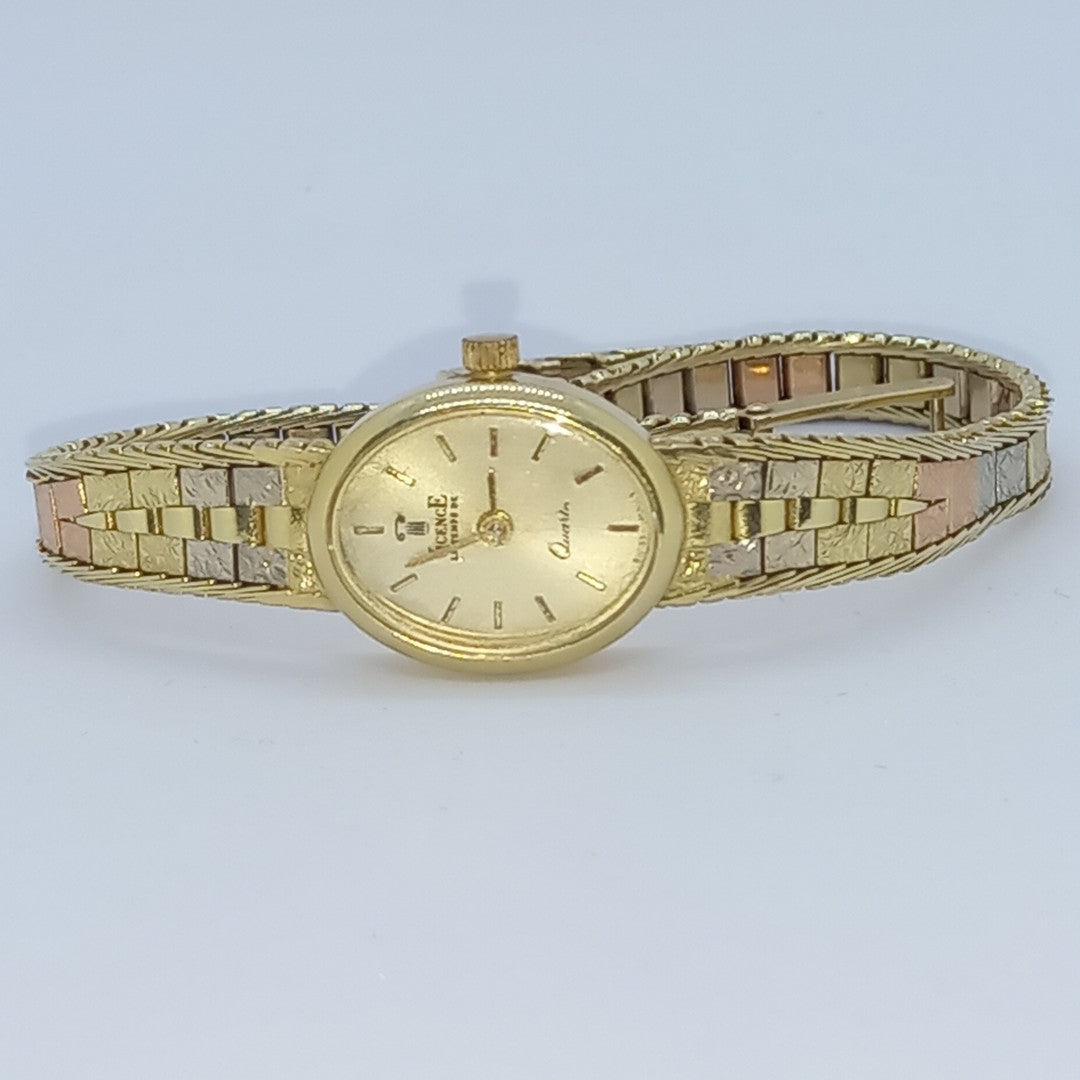 RELOJ CAJA ACERO PULSO ORO. ORO. 14 K 20 GRMS (SEMINUEVO)