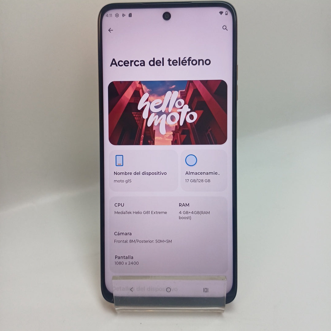 CELULAR MOTOROLA MOTO G15 XT2521-2 (2025) 128 GB 4 GB RAM (SEMINUEVO)