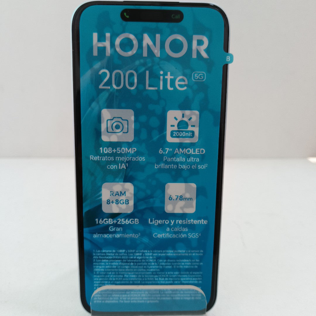 CELULAR HONOR 200 LITE LLY-NX3 (2024) 256 GB 8 GB RAM (SEMINUEVO)