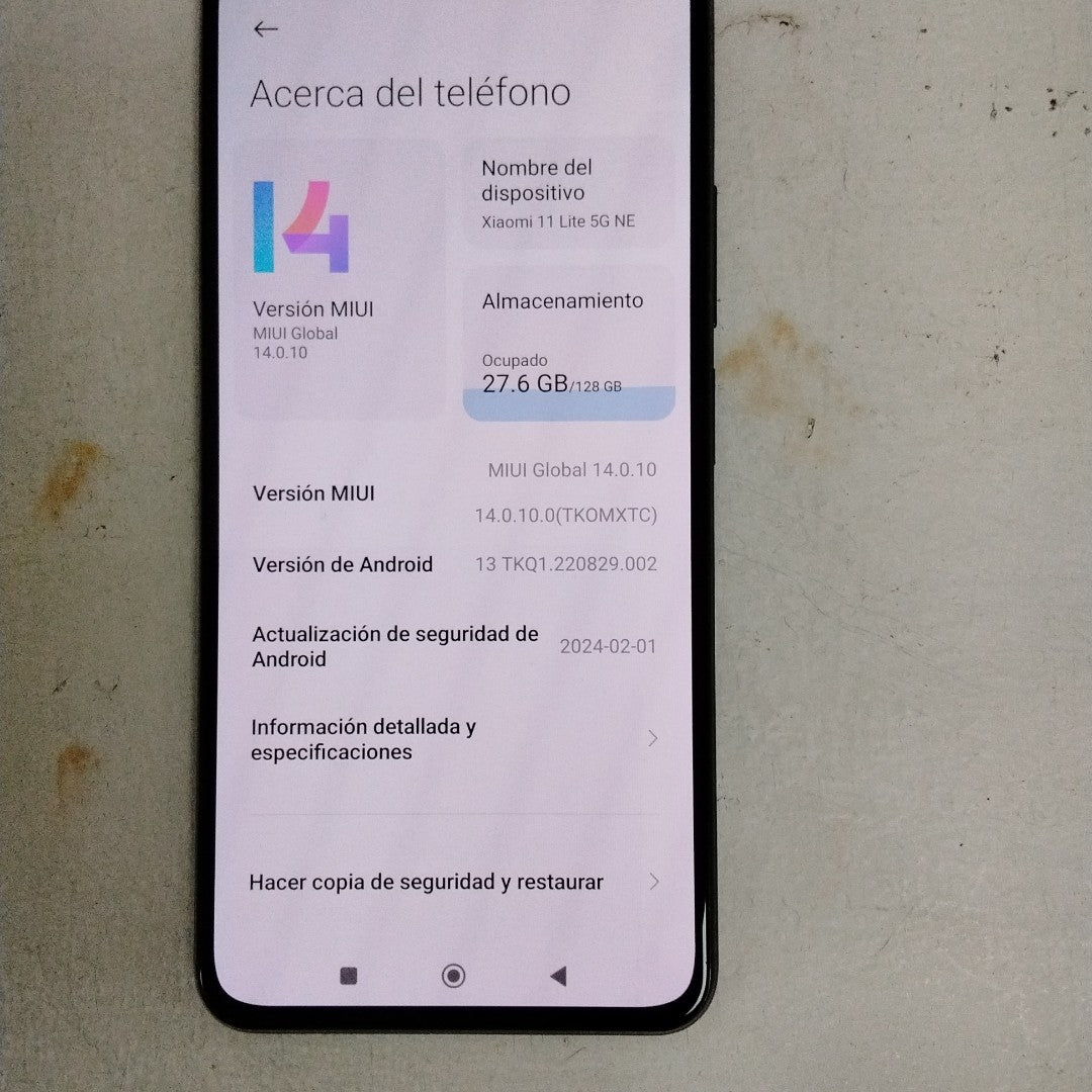 CELULAR XIAOMI MI 11 LITE 5G NE 2109119DG 128 GB 6 GB RAM (SEMINUEVO)