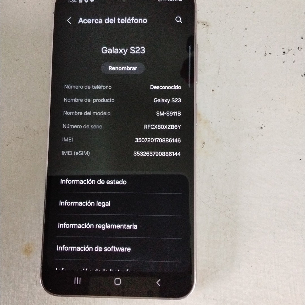 CELULAR SAMSUNG GALAXY S23 SM-S911B 128 GB 8 GB RAM (SEMINUEVO)