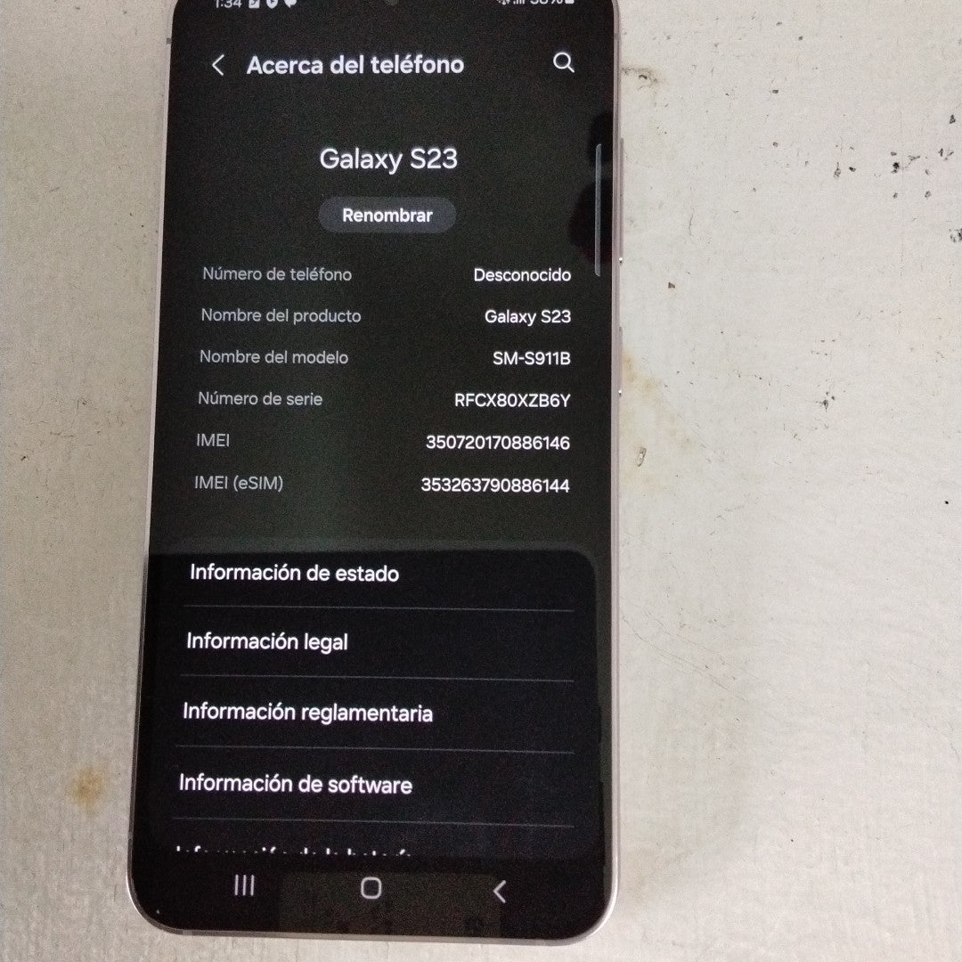 CELULAR SAMSUNG GALAXY S23 SM-S911B 128 GB 8 GB RAM (SEMINUEVO)