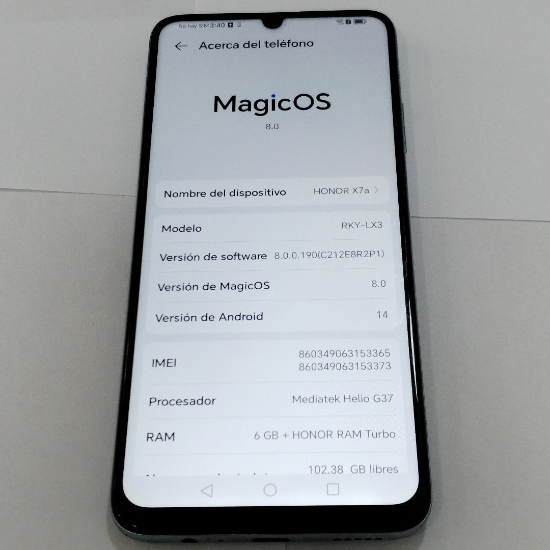 CELULAR HONOR X7A RKY-LX3 128 GB 6 GB RAM (SEMINUEVO)