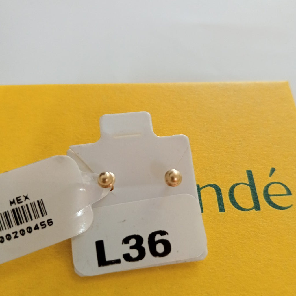 BROQUELES ORO 14K 1 (NUEVO)