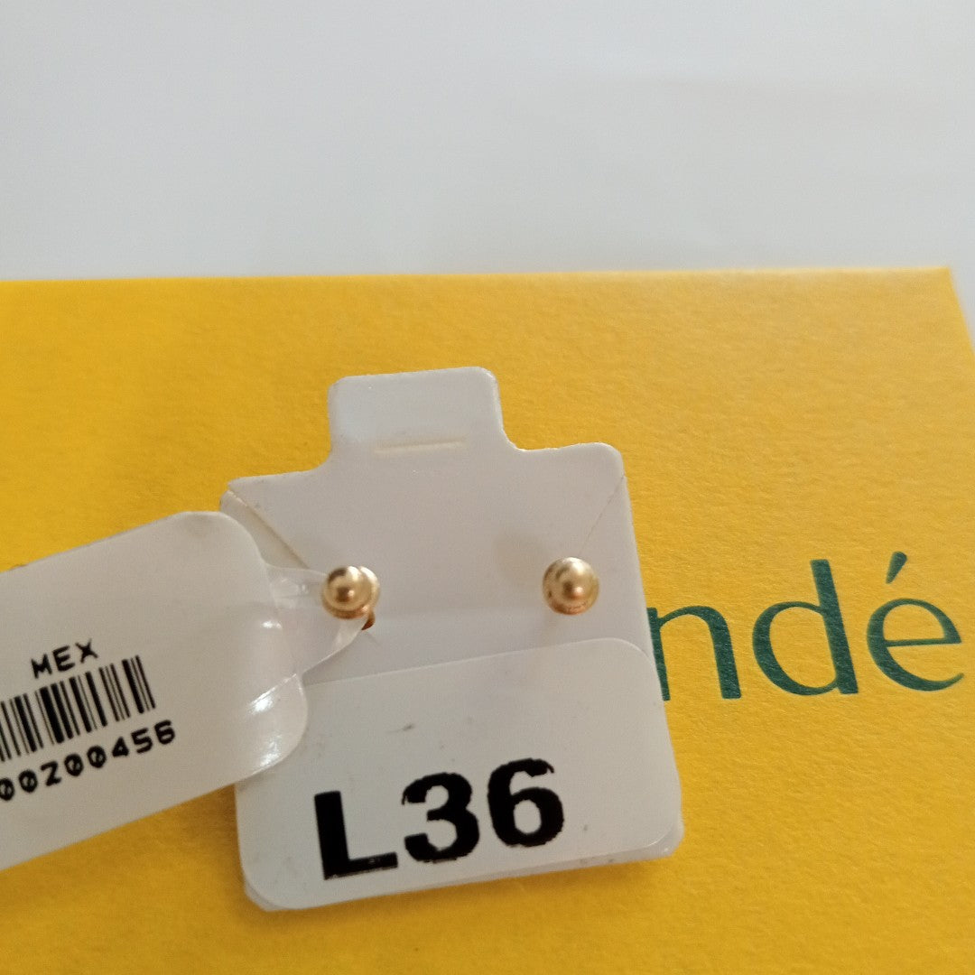 BROQUELES ORO 14K 1 (NUEVO)