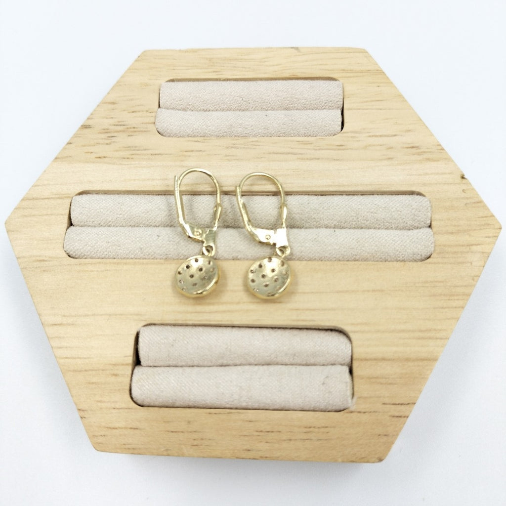 BROQUELES ORO 14K 2.3 (NUEVO)