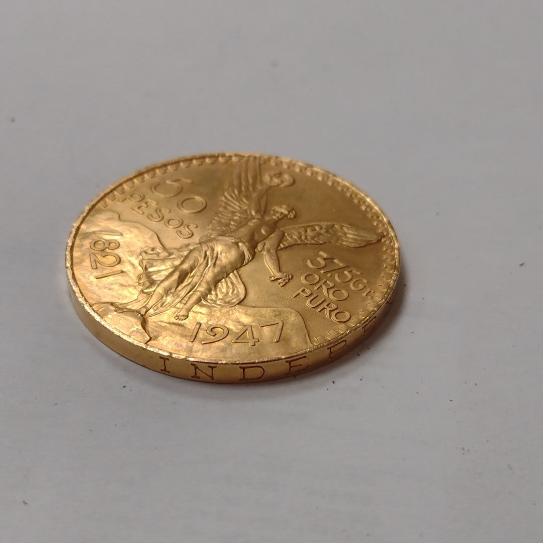 Moneda Centenario Cincuenta Pesos Oro Mexicano 21.6K
