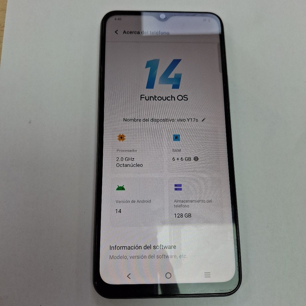 CELULAR VIVO Y17 S V2310 (2023) 128 GB 6 GB RAM (SEMINUEVO)