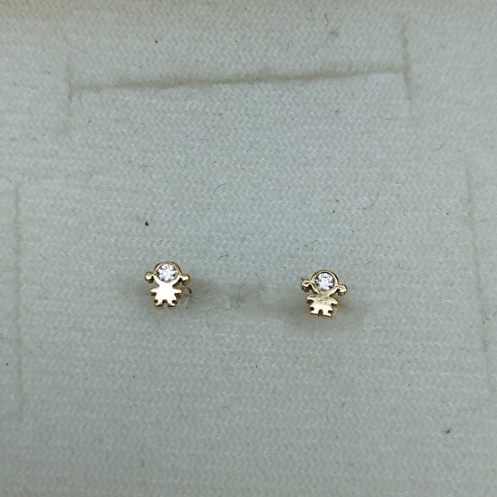 10950BRO88900B791 FRD11 BROQUELES ORO 14K 1PZAS (NUEVO)
