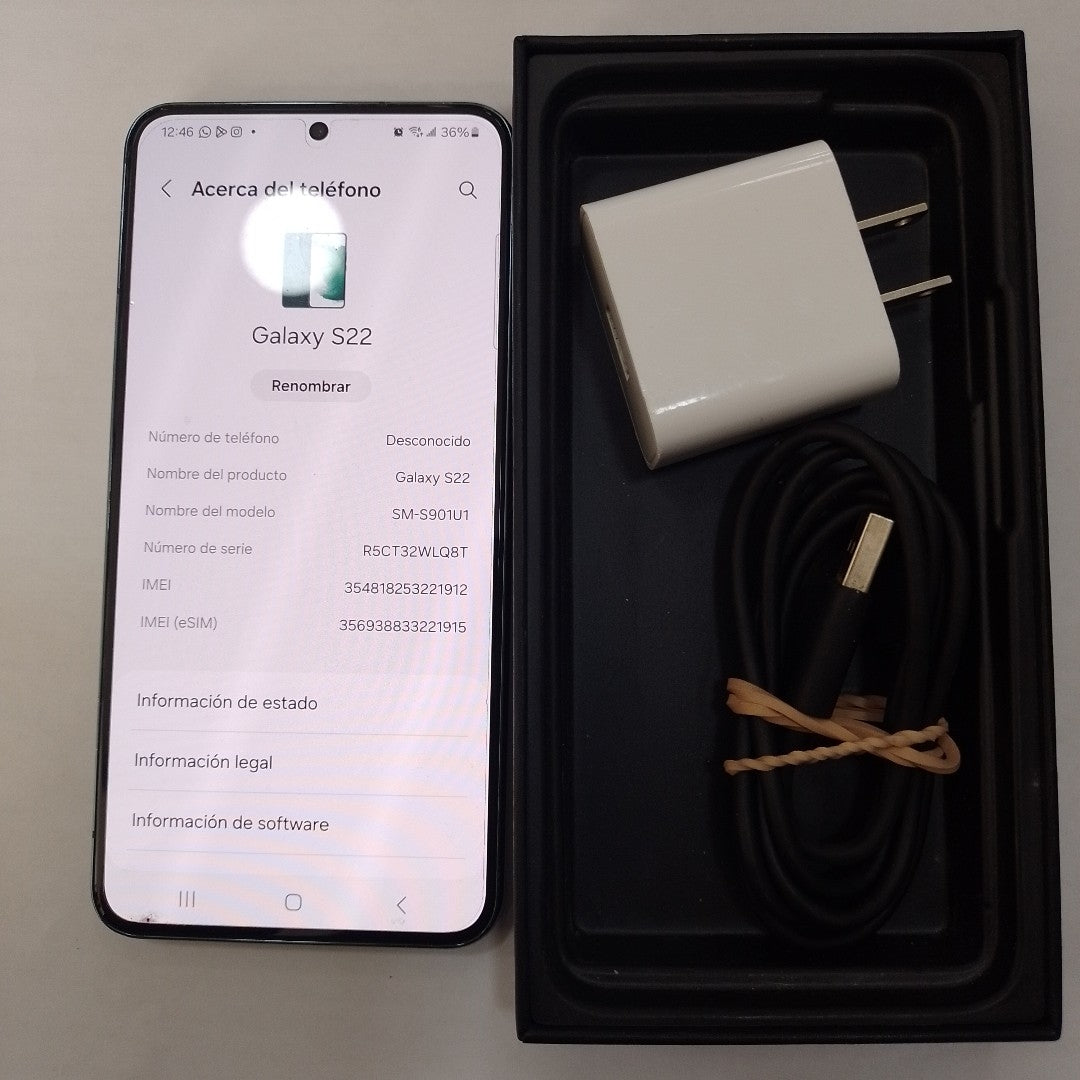 CELULAR SAMSUNG GALAXY S22 SM-S901U1 256 GB 8 GB RAM (SEMINUEVO)