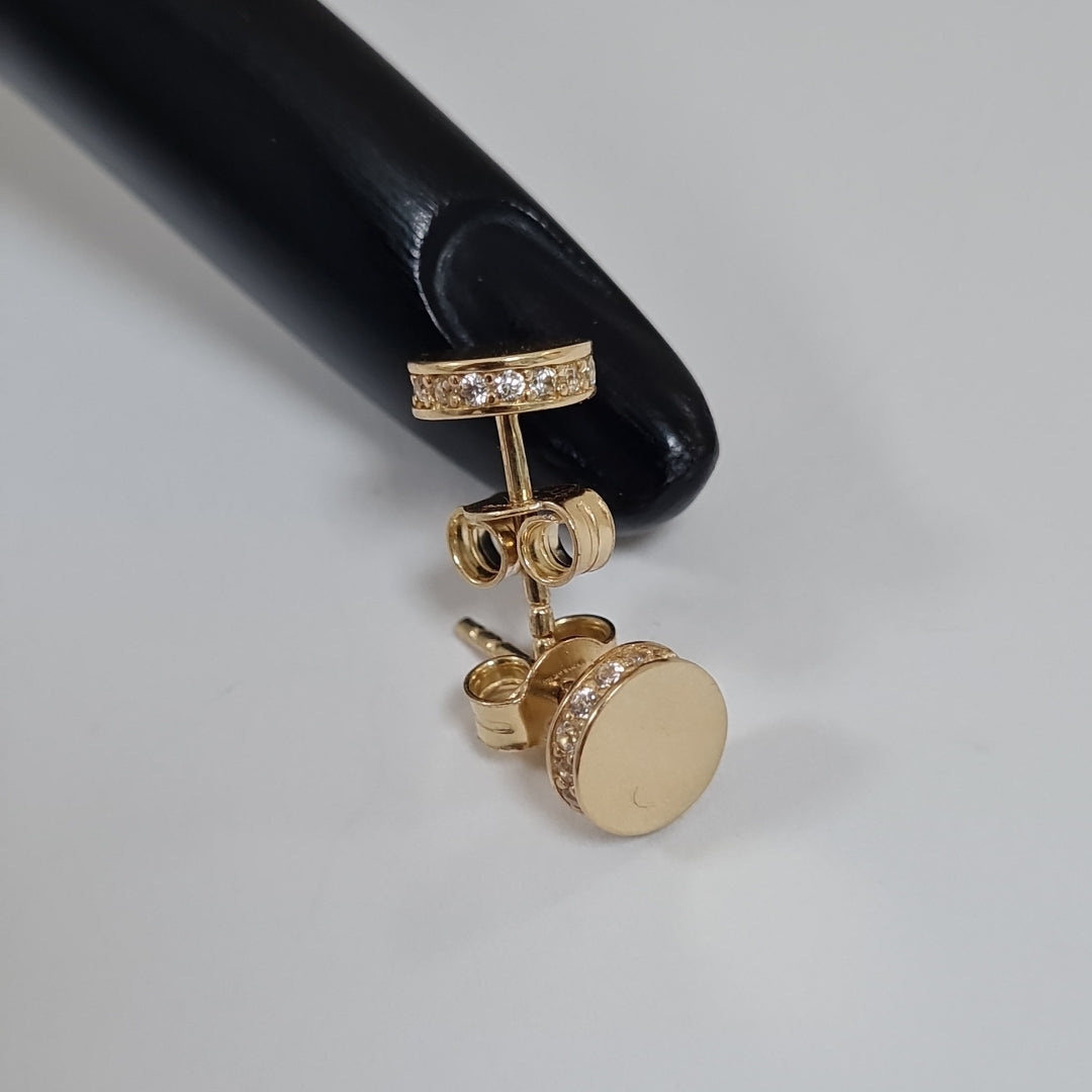 BROQUELES ORO 14K 1.5 (NUEVO)