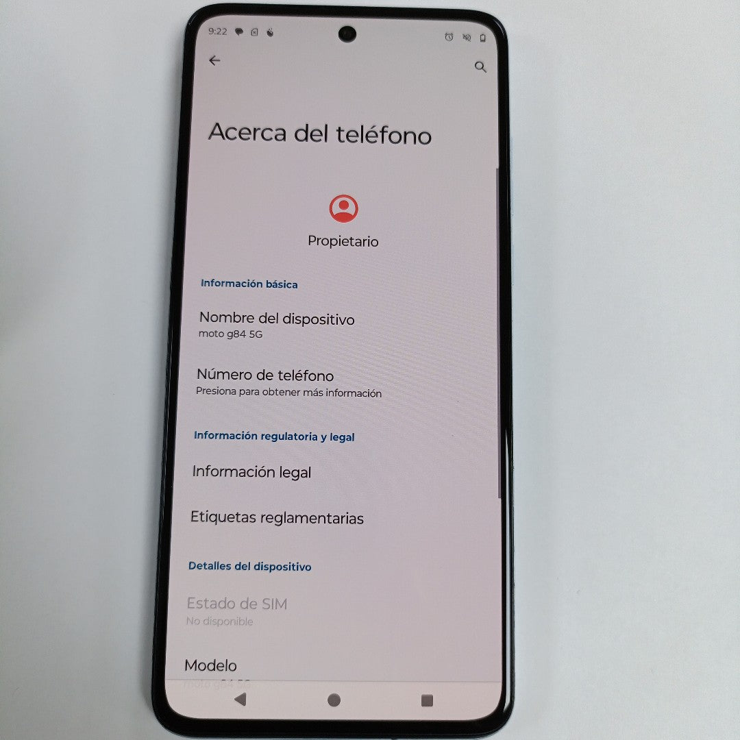 CELULAR MOTOROLA MOTO G84 XT2347-1 (2023) 256 GB 8 GB RAM (SEMINUEVO)