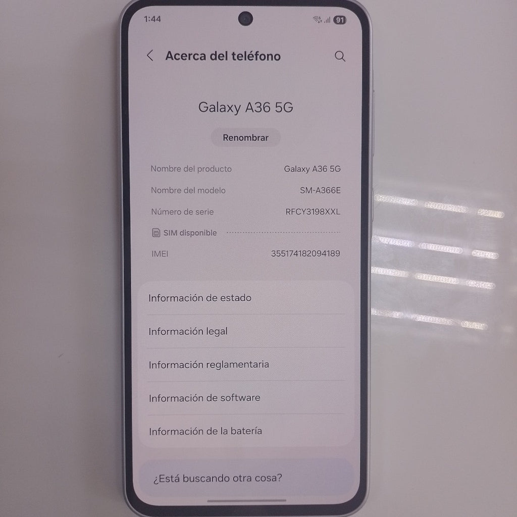 CELULAR SAMSUNG GALAXY A36 5G SM-A366E (2025) 128 GB 6 GB RAM (SEMINUEVO)
