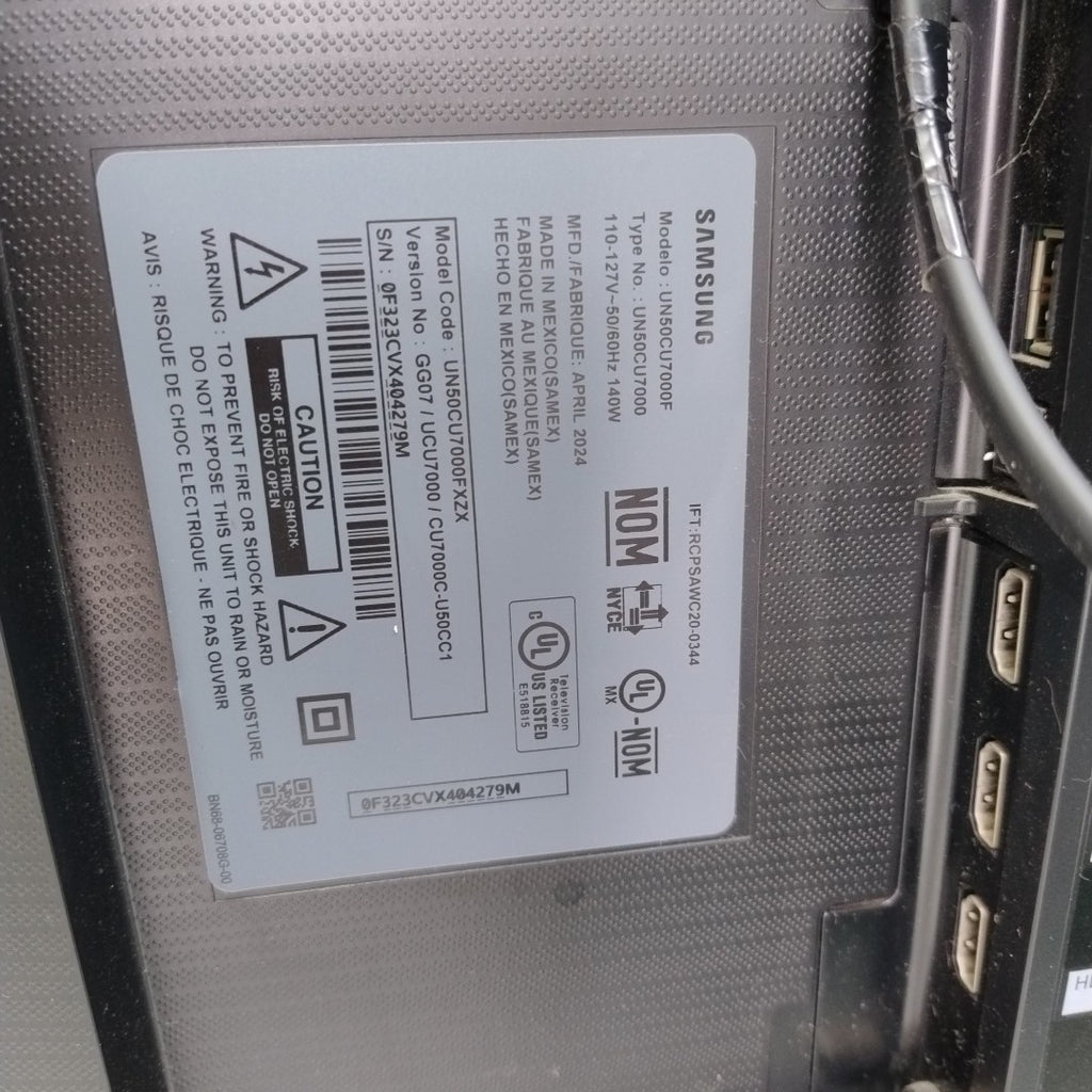 PANTALLA SAMSUNG UN50CU7000F (2024) 50" LED 4K (SEMINUEVO)