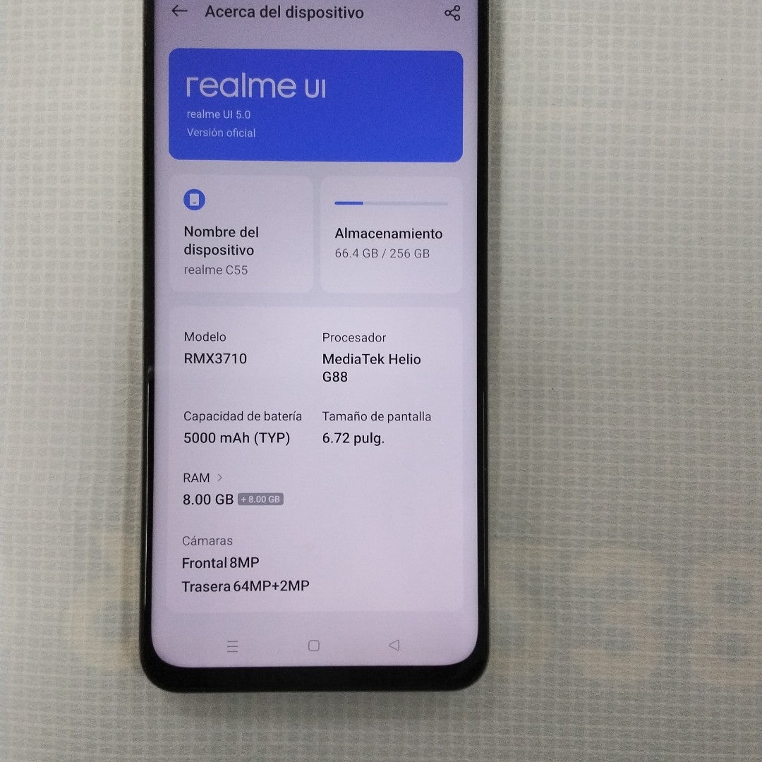 CELULAR REALME C55 RMX3710 (2023) 256 GB 8 GB RAM (SEMINUEVO)
