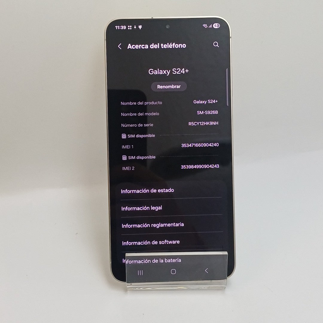 CELULAR SAMSUNG GALAXY S24+ SM-S926U (2024) 256 GB 12 GB RAM (SEMINUEVO)