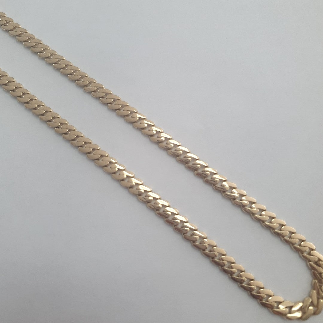 CADENAS BARBADA AMARILLA ORO 14K 31.7 (NUEVO)