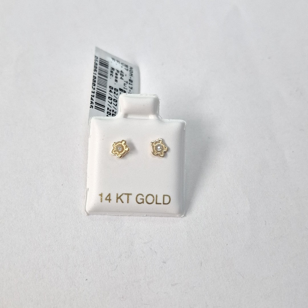 BROQUELES ORO 14K 1 (NUEVO)