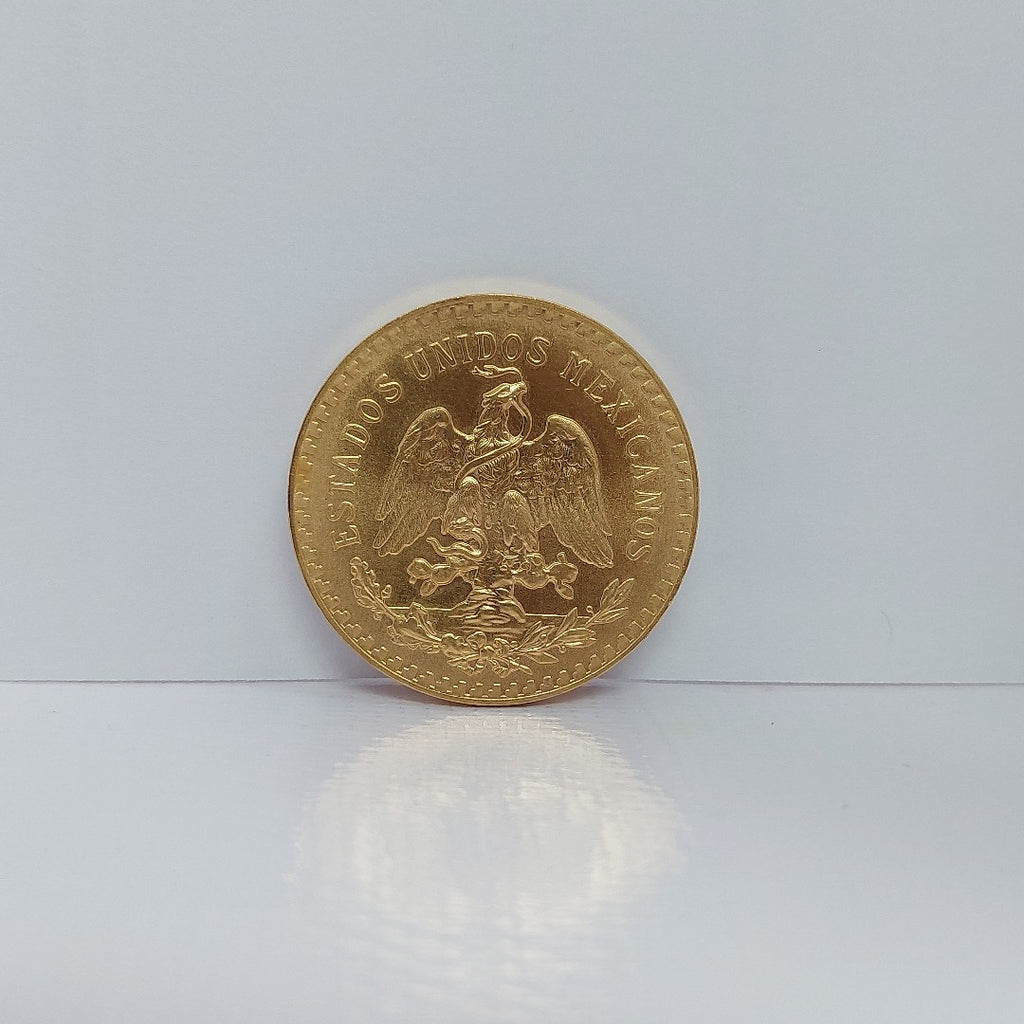 K1 41.6 GRMS - DESC.  0 GRAMOS - 21 K - AVALÚO  76377.6 * * IDENTIFICACIÓN  MONEDA NOMINATIVA. * MONEDAS PESOS  50 PESO (SEMINUEVO)