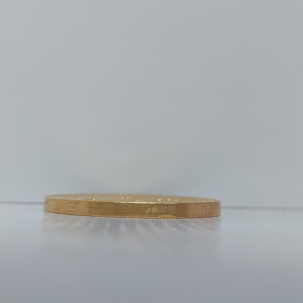 K1 41.6 GRMS - DESC.  0 GRAMOS - 21 K - AVALÚO  76377.6 * * IDENTIFICACIÓN  MONEDA NOMINATIVA. * MONEDAS PESOS  50 PESO (SEMINUEVO)