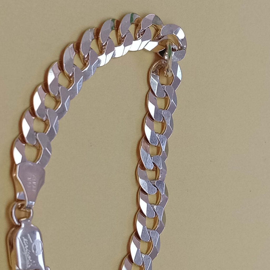 PULSERAS CABALLERO BARBADA AMARILLA ORO 14K 10.9 (NUEVO)