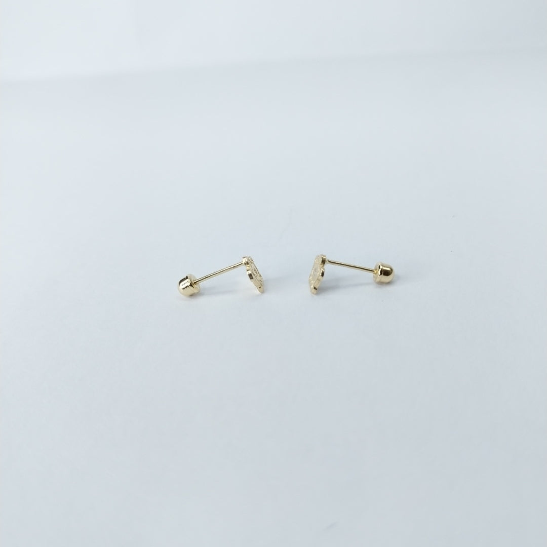 BROQUELES ORO 14K 1 (NUEVO)