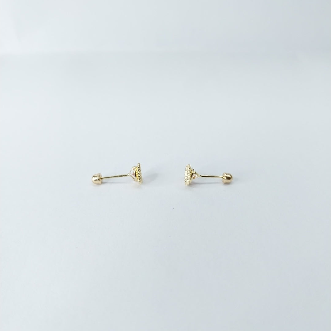 BROQUELES ORO 14K 1 (NUEVO)