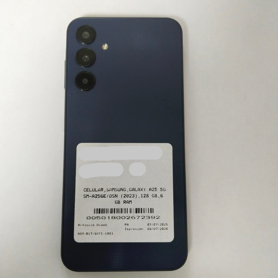 CELULAR SAMSUNG GALAXY A25 5G SM-A256E/DSN (2023) 128 GB 6 GB RAM (SEMINUEVO)