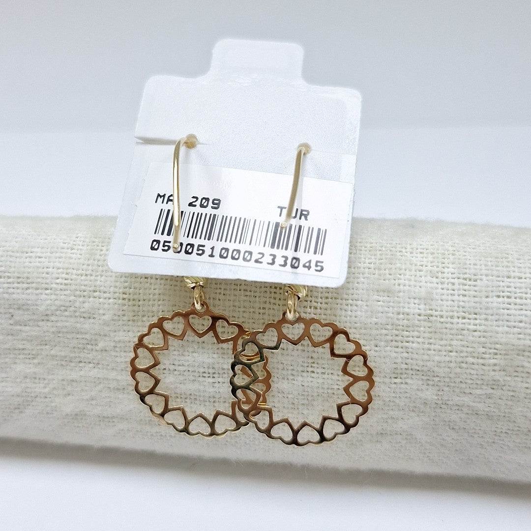 BROQUELES ORO 14K 1 (NUEVO)