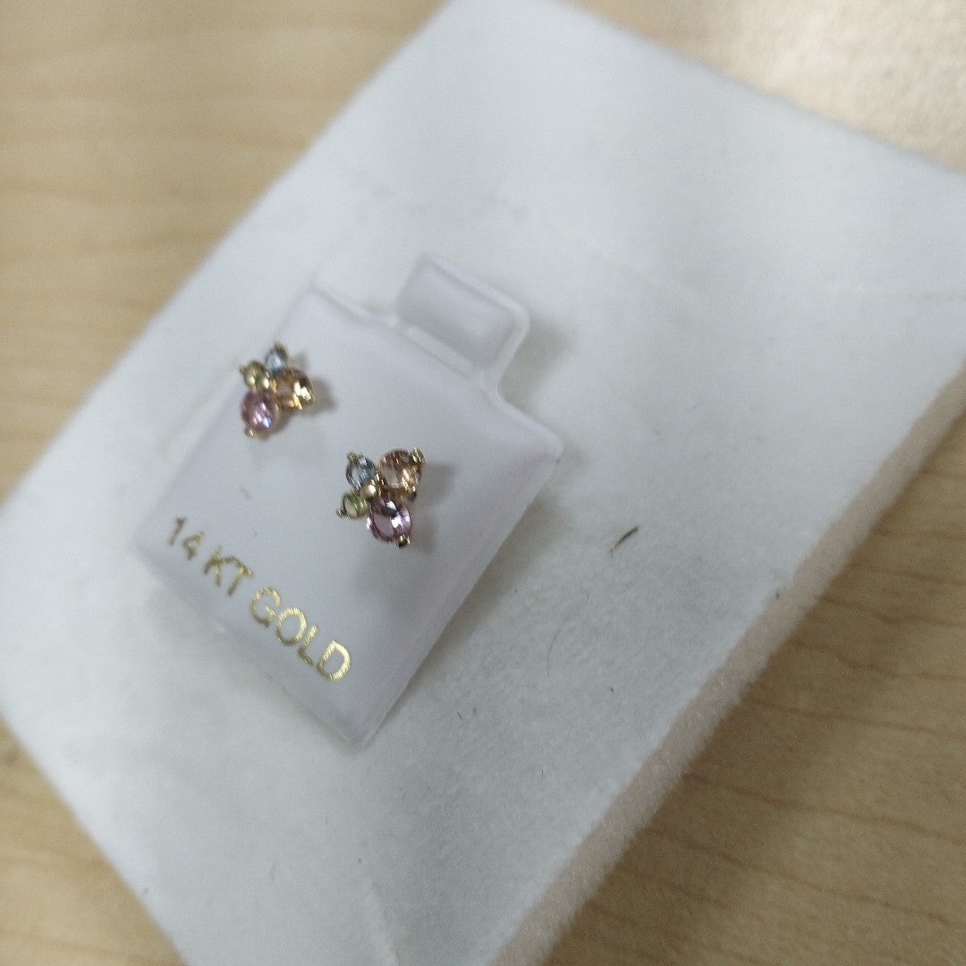 BROQUELES ORO 14K 1 (NUEVO)