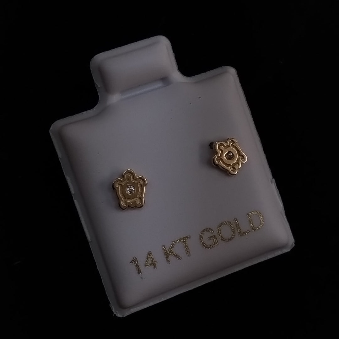 BROQUELES ORO 14K 1 (NUEVO)