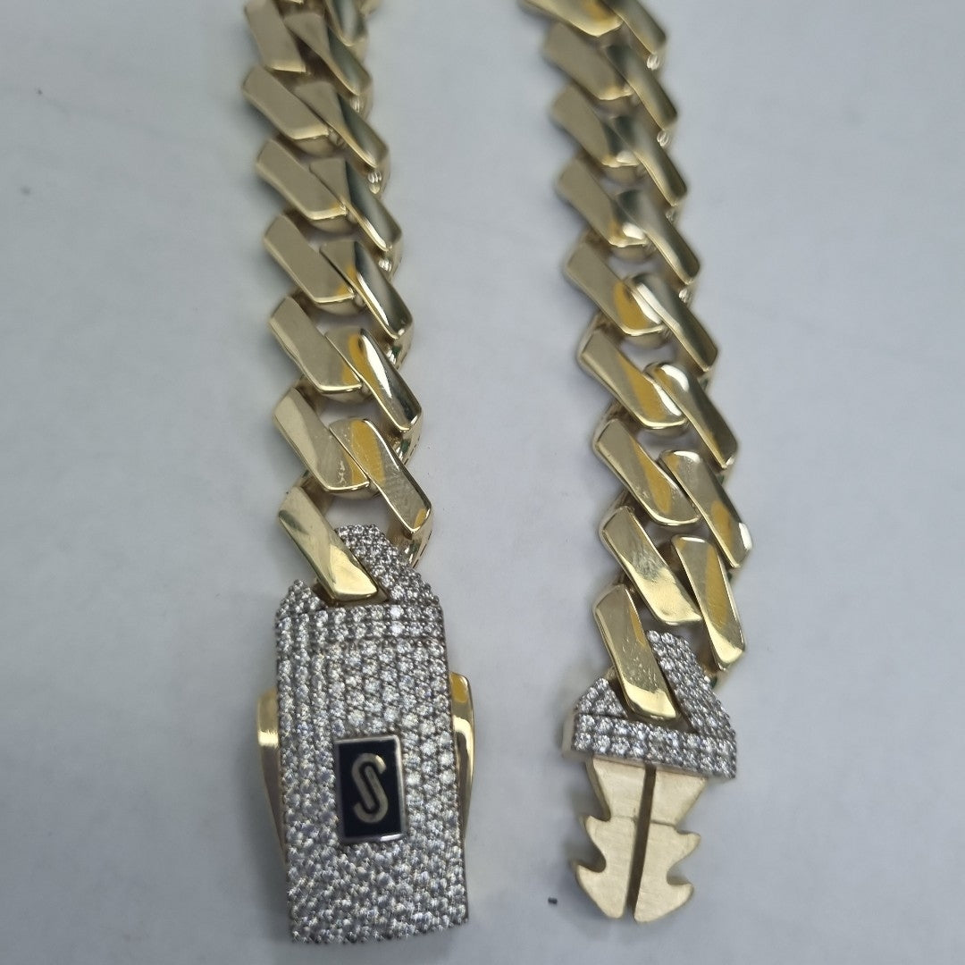PULSERA CABALLERO MONACO ORO 10K 19 (NUEVO)