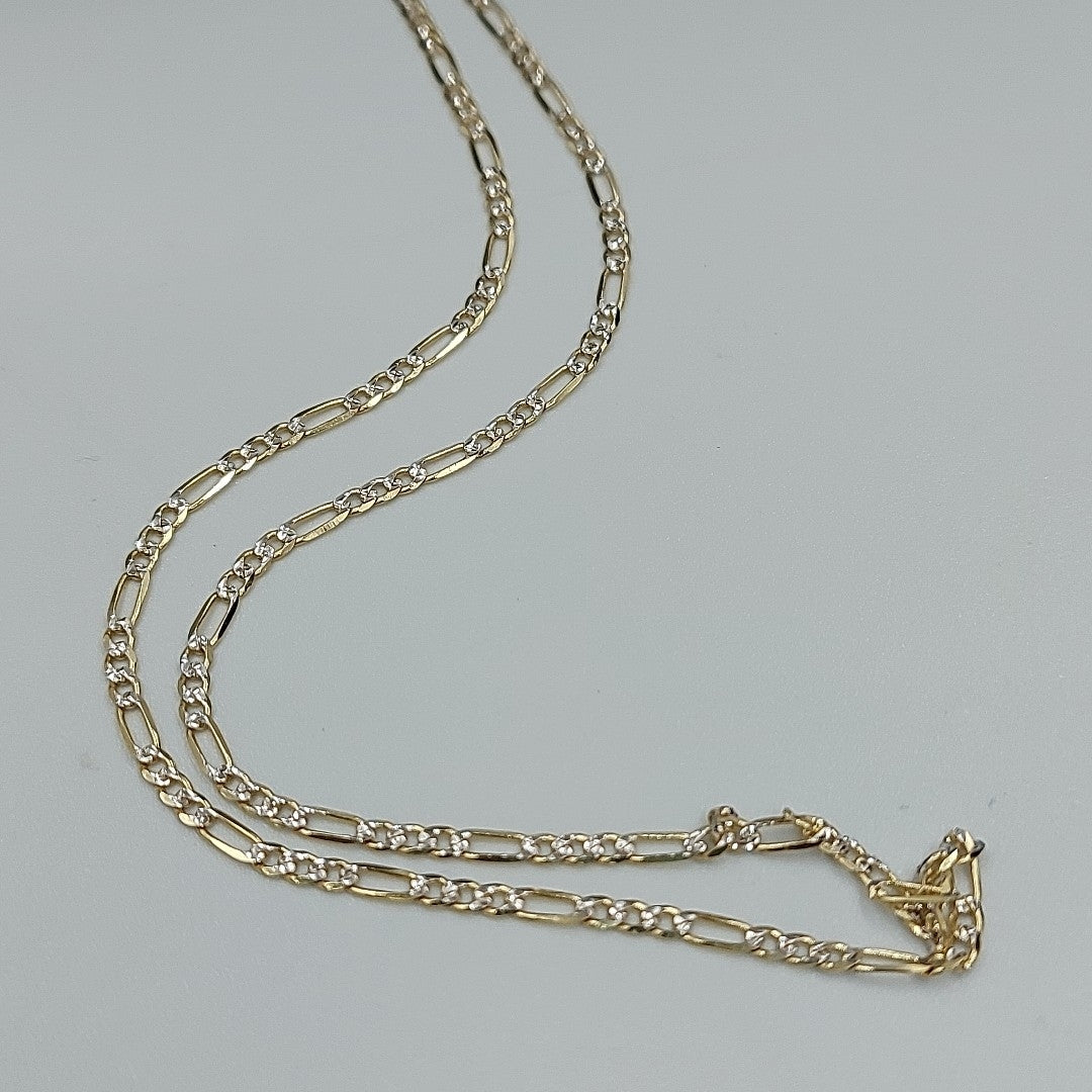 CADENAS CARTIER 3*1 DIAMANTADA ORO 14K 3.3 (NUEVO)