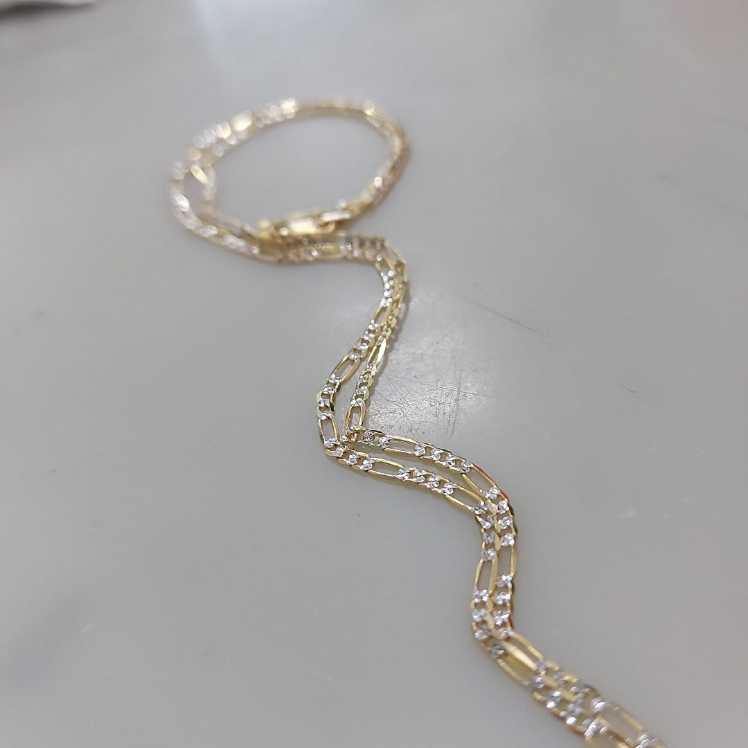 CADENAS CARTIER 3*1 DIAMANTADA ORO 14K 4.6 (NUEVO)