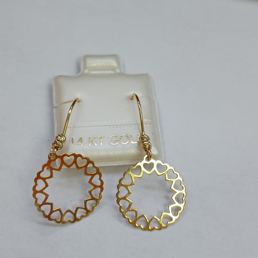 BROQUELES ORO 14K 1 (NUEVO)