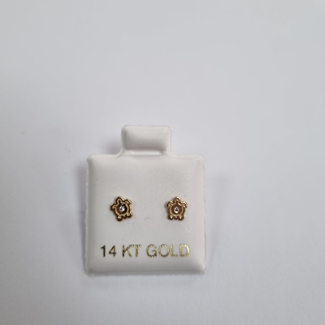 BROQUELES ORO 14K 1 (NUEVO)