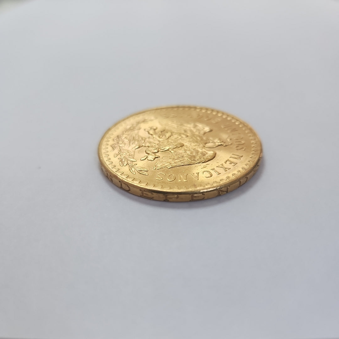 K1 41.6 GRMS - DESC.  0 GRAMOS - 21 K - AVALÚO  77688 * * IDENTIFICACIÓN  MONEDA NOMINATIVA. * MONEDAS PESOS  50 PESOS. (SEMINUEVO)
