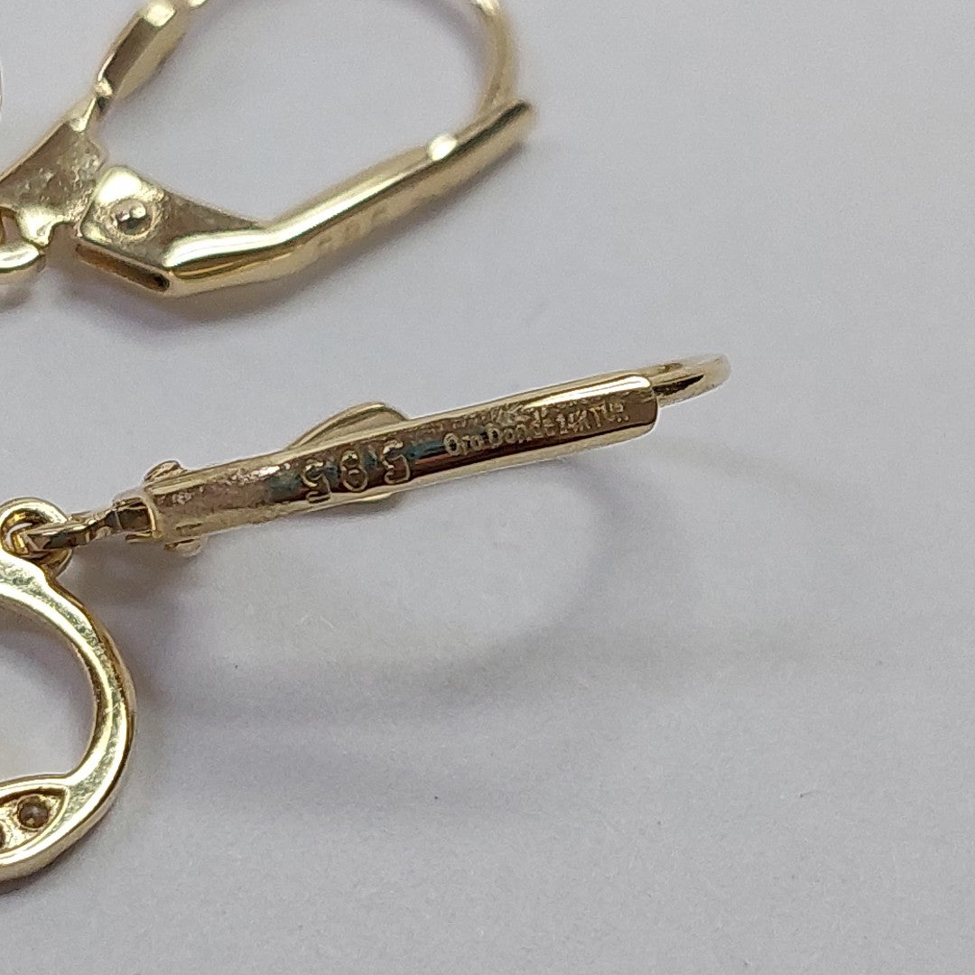 BROQUELES ORO 14K 2 (NUEVO)