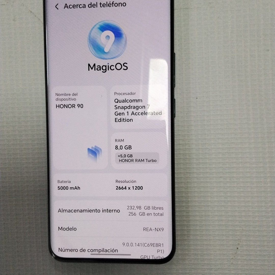 CELULAR HONOR 90 REA-NX9 (2023) 256 GB 8 GB RAM (SEMINUEVO)