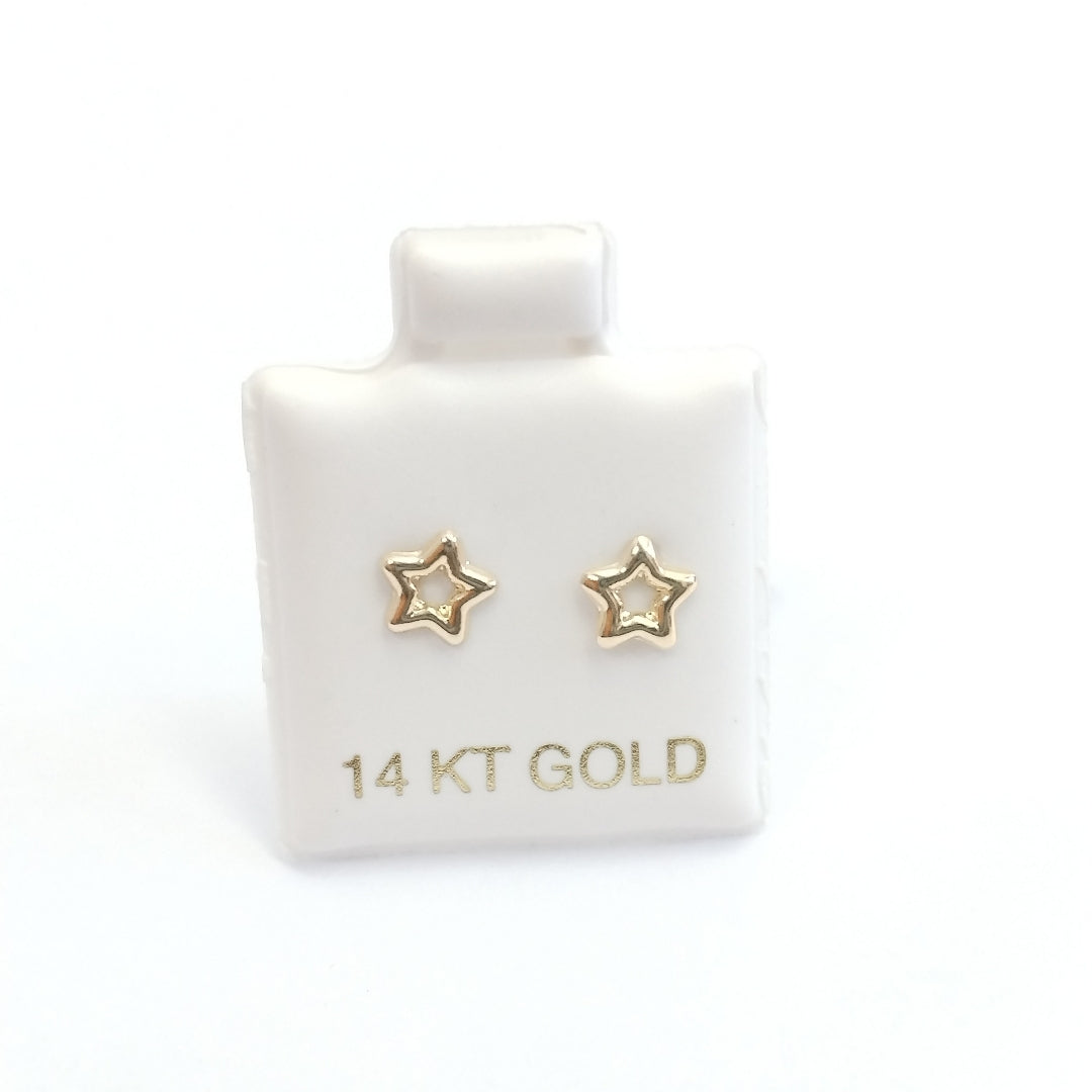 BROQUELES ORO 14K 1 (NUEVO)
