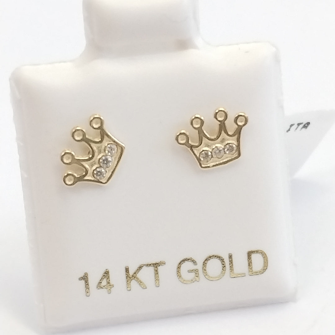 BROQUELES ORO 14K 1 (NUEVO)