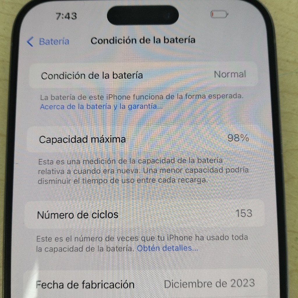 CELULAR APPLE IPHONE 15 PRO MAX A2849 (2023) 256 GB 8 GB RAM (SEMINUEVO)