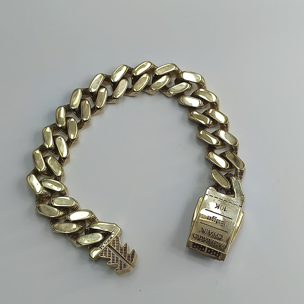 PULSERA CABALLERO MONACO ORO 10K 24 (NUEVO)