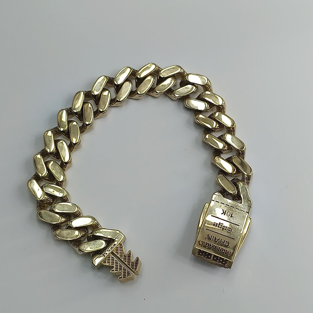 PULSERA CABALLERO MONACO ORO 10K 24 (NUEVO)
