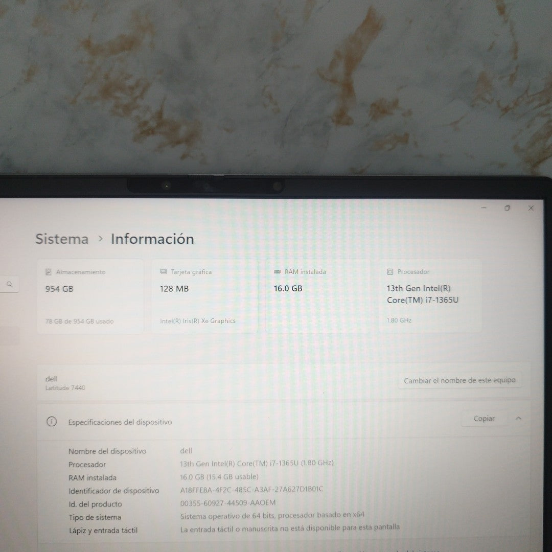 LAPTOP DELL LATITUDE 7440 (2023) 512 GB SSD 16 GB RAM (SEMINUEVO)