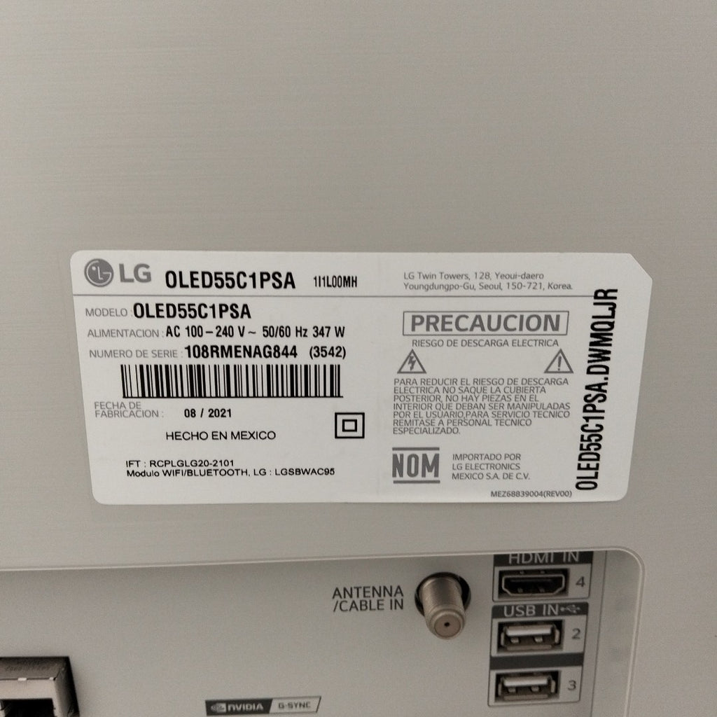 PANTALLA LG OLED55C1PSA (2021) 55" OLED 4K (SEMINUEVO)
