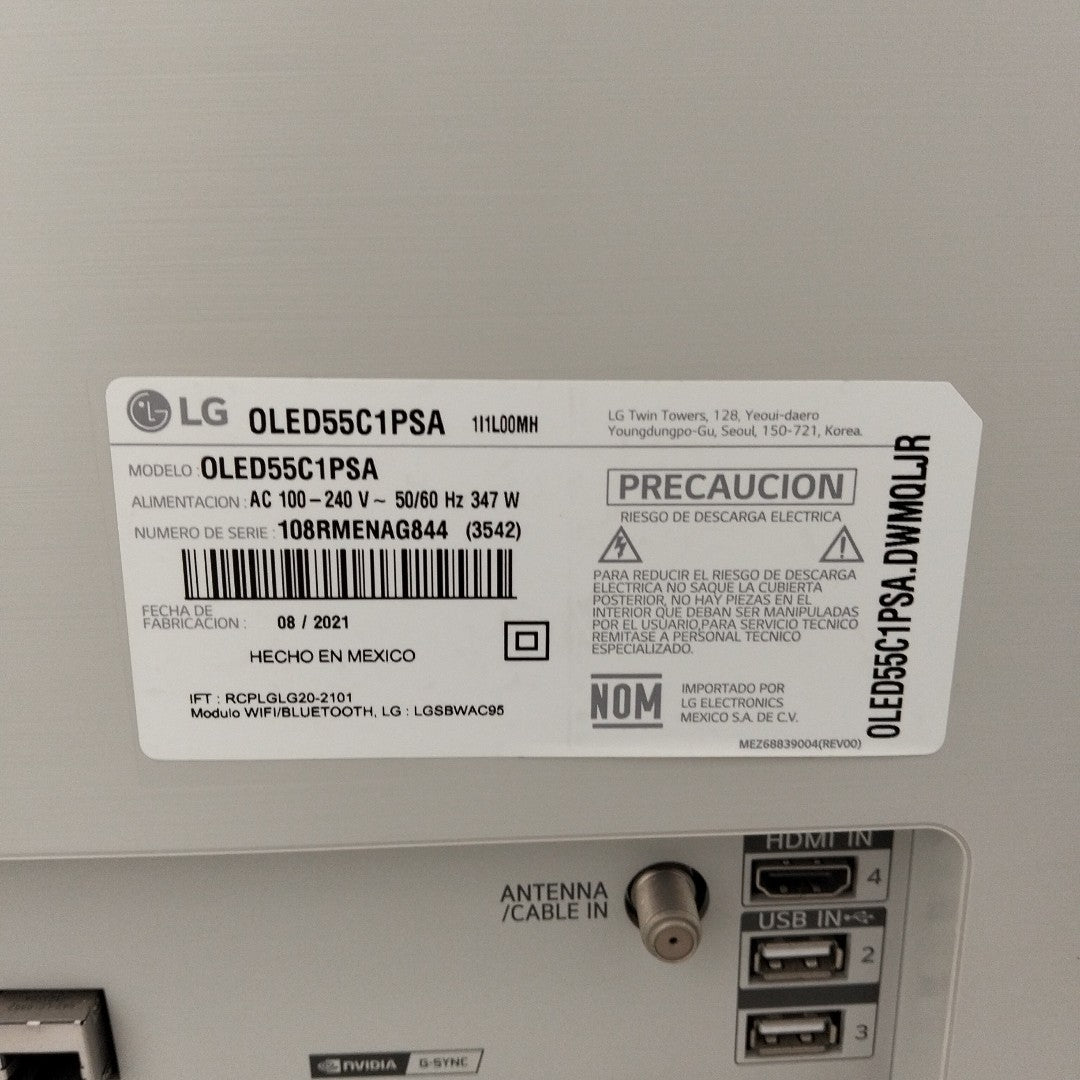 PANTALLA LG OLED55C1PSA (2021) 55" OLED 4K (SEMINUEVO)